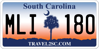 SC license plate MLI180