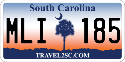 SC license plate MLI185