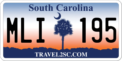 SC license plate MLI195