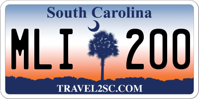 SC license plate MLI200