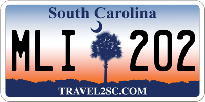 SC license plate MLI202