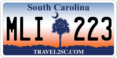 SC license plate MLI223