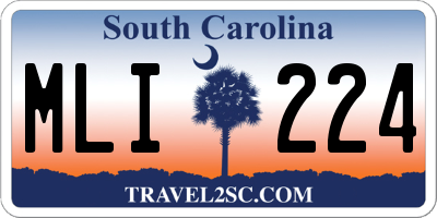 SC license plate MLI224