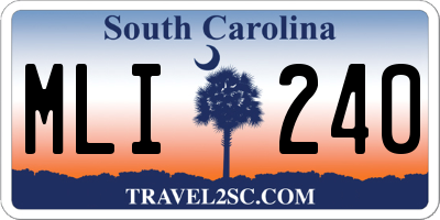 SC license plate MLI240