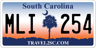 SC license plate MLI254