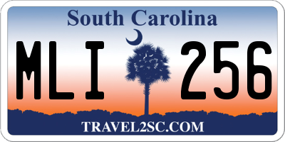 SC license plate MLI256