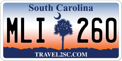 SC license plate MLI260