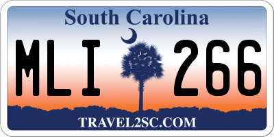 SC license plate MLI266