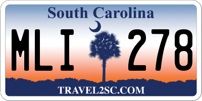 SC license plate MLI278