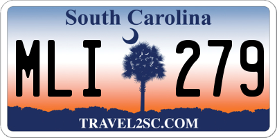 SC license plate MLI279