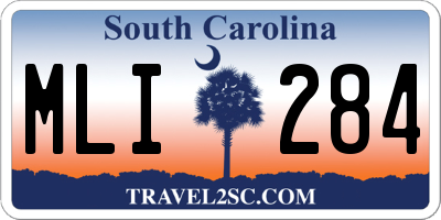 SC license plate MLI284