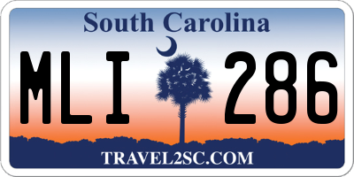 SC license plate MLI286