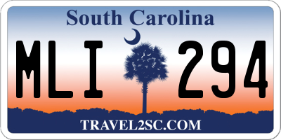 SC license plate MLI294