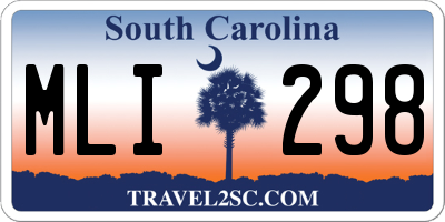 SC license plate MLI298