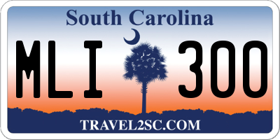 SC license plate MLI300