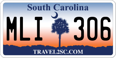SC license plate MLI306