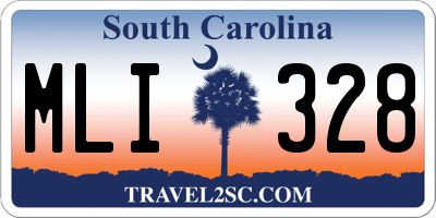 SC license plate MLI328