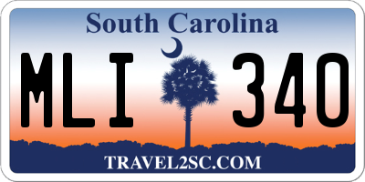 SC license plate MLI340