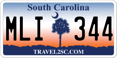 SC license plate MLI344