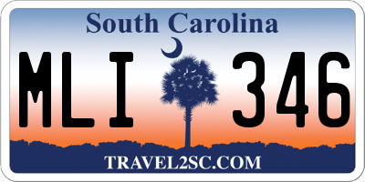 SC license plate MLI346
