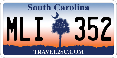 SC license plate MLI352