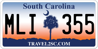 SC license plate MLI355