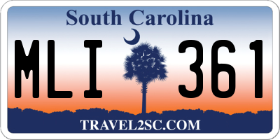 SC license plate MLI361