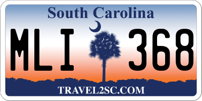 SC license plate MLI368