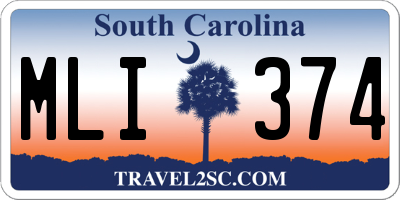 SC license plate MLI374