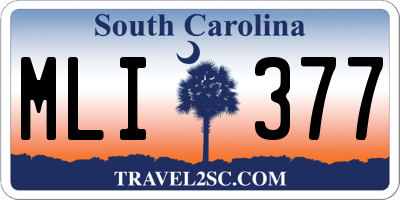 SC license plate MLI377