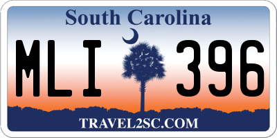 SC license plate MLI396