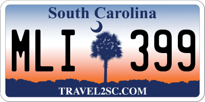 SC license plate MLI399