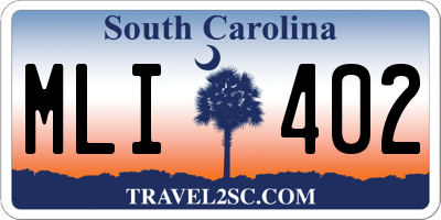 SC license plate MLI402