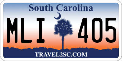 SC license plate MLI405