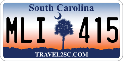 SC license plate MLI415