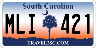 SC license plate MLI421