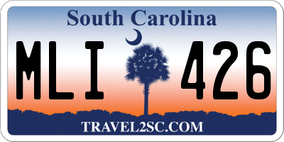 SC license plate MLI426
