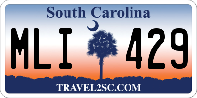 SC license plate MLI429