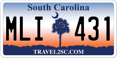 SC license plate MLI431