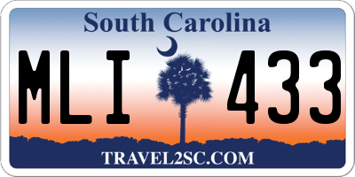 SC license plate MLI433
