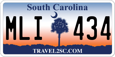SC license plate MLI434