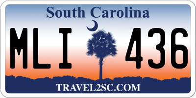 SC license plate MLI436