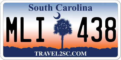 SC license plate MLI438