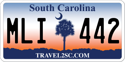 SC license plate MLI442