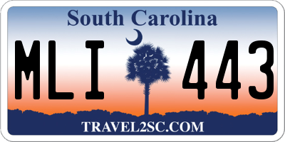 SC license plate MLI443