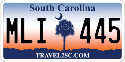 SC license plate MLI445