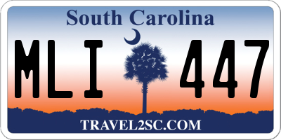 SC license plate MLI447