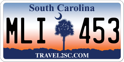 SC license plate MLI453