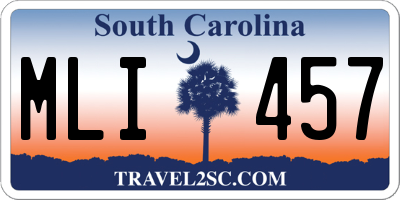 SC license plate MLI457