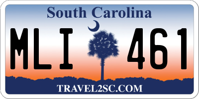 SC license plate MLI461